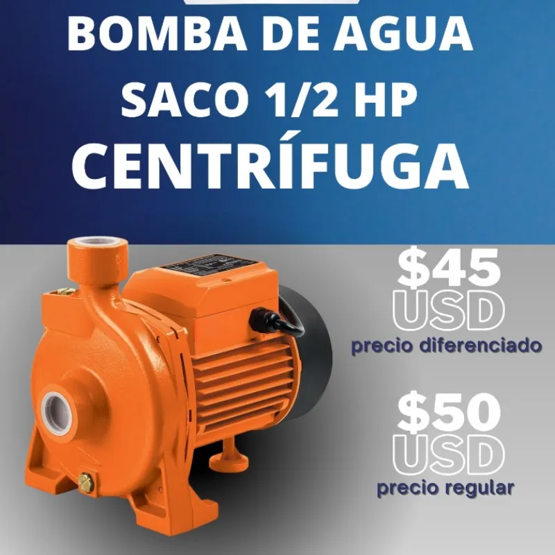 BOMBA DE AGUA SACO 1/2 HP CENTRÍFUGA