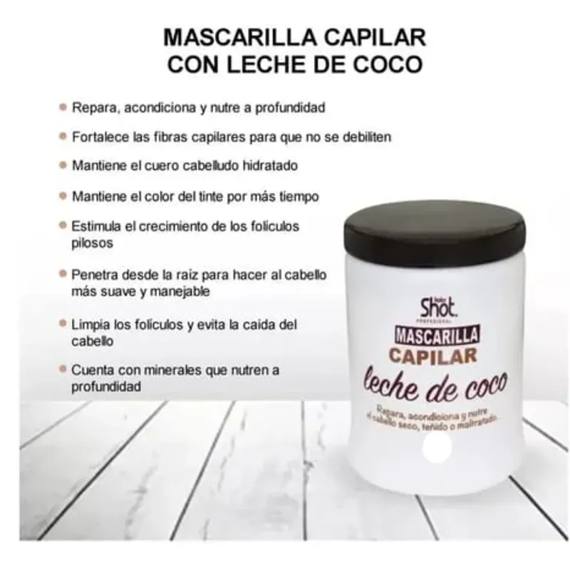 MASCARILLA CAPILAR CON LECHE DE COCO 500ML