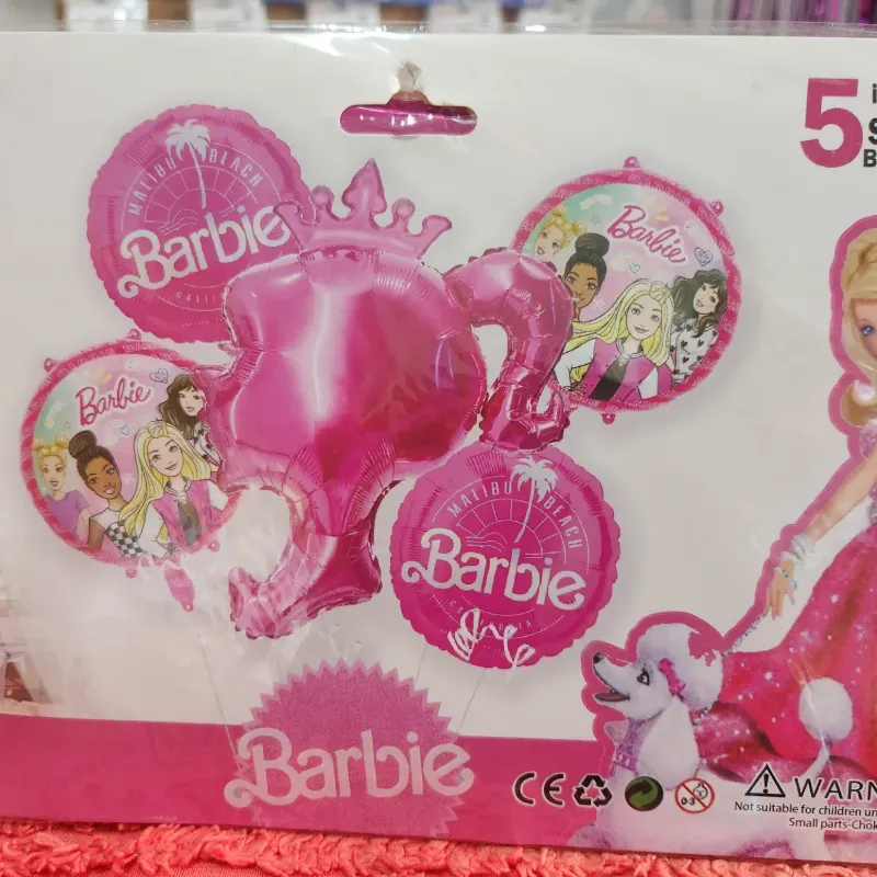 Set de 5 globos inflables barbie