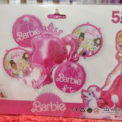 Set de 5 globos inflables barbie