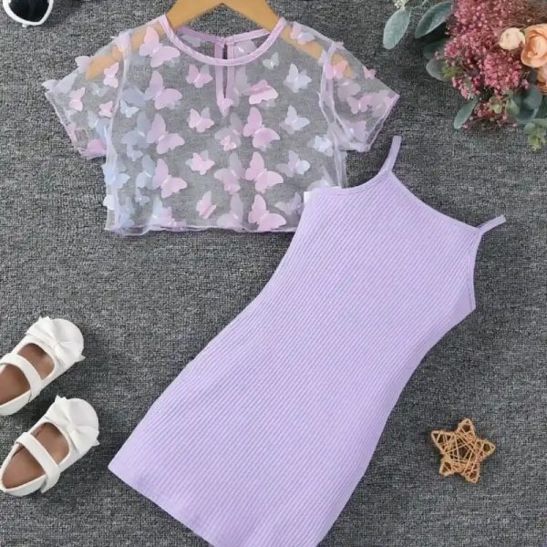  Vestido com bolero transparente — Malva
