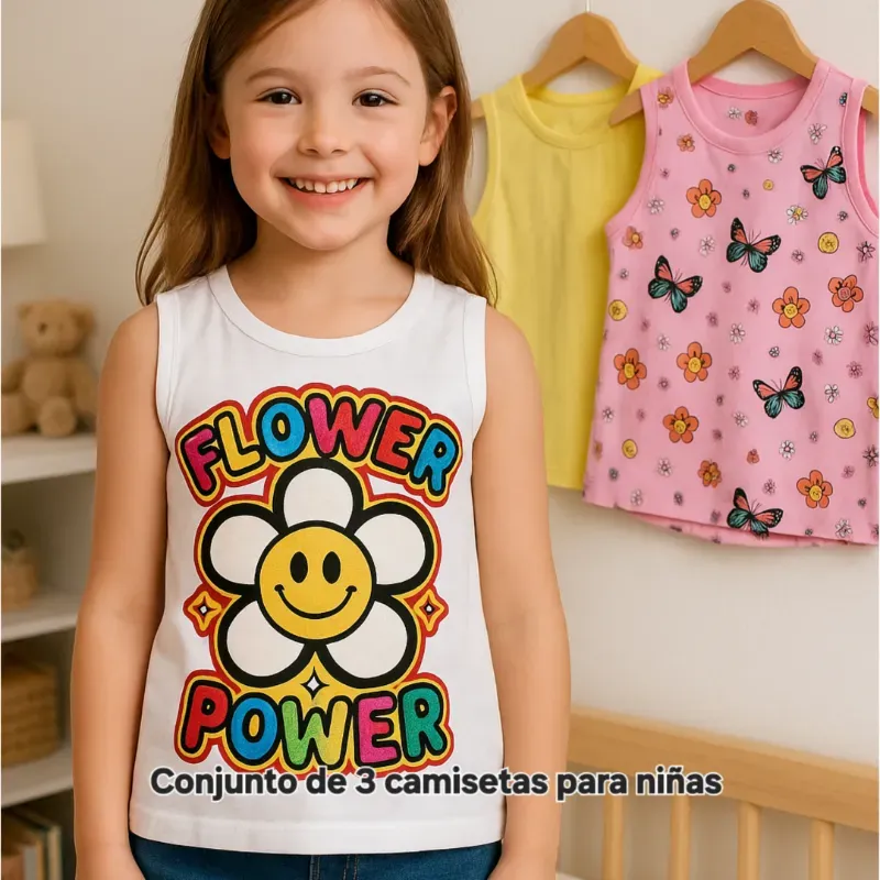 Conjunto de camisetas para niñas 2