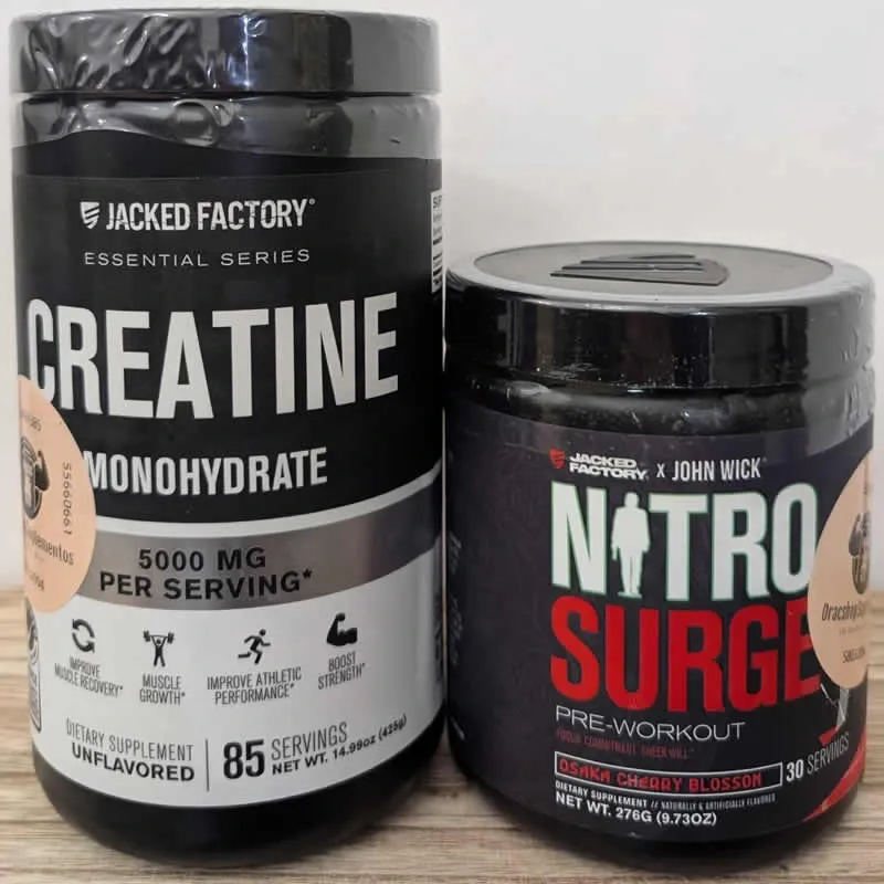COMBO CREATINA + PREENTRENO JACKED FACTORY