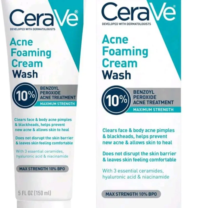 Limpiar facial y corporal de peróxido de benzoilo