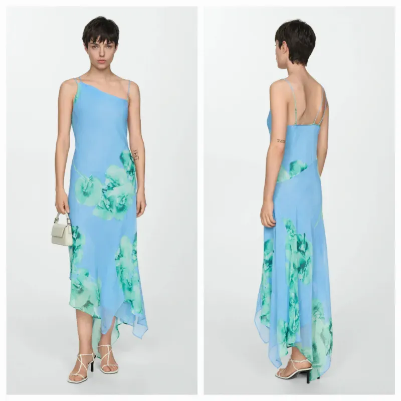 Vestido asimetrico floral