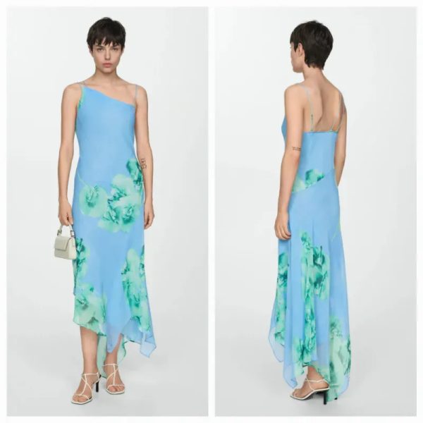 Vestido asimetrico floral