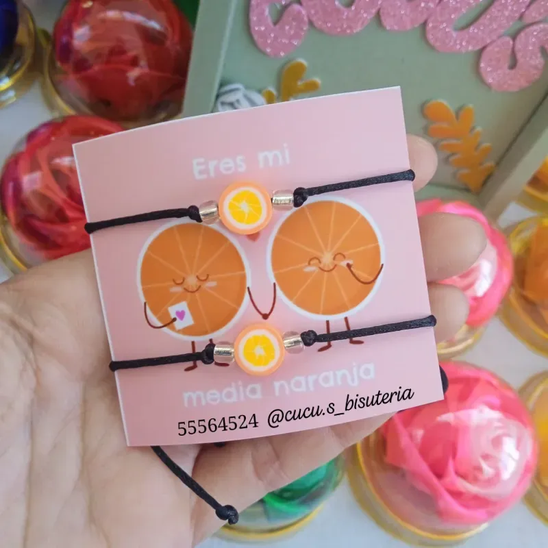Pulsera "Eres mi media naranja"