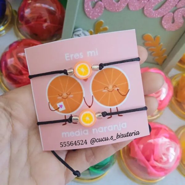 Pulsera "Eres mi media naranja"