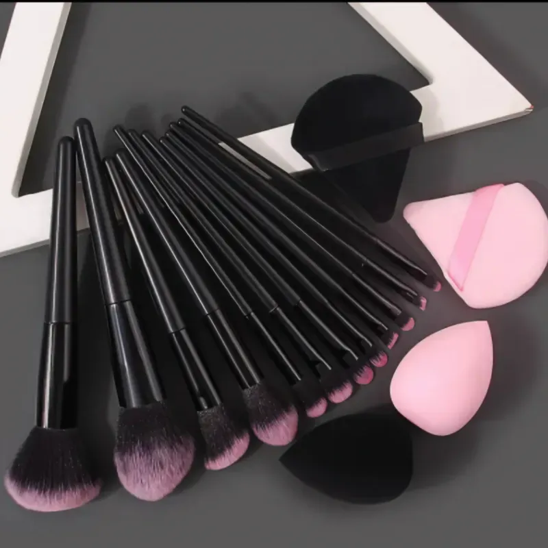 Set de Brochas/ Negro-rosa