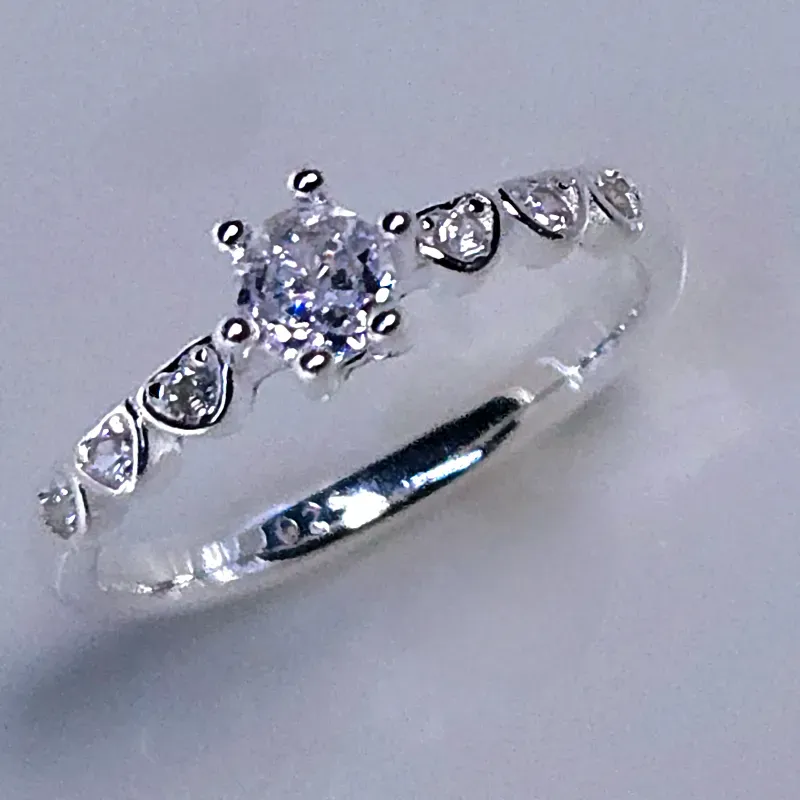 Anillo de compromiso en plata 925 #25