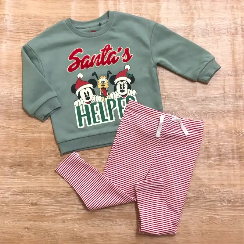 Conjunto con Mickey Mouse "Santa's Helper"