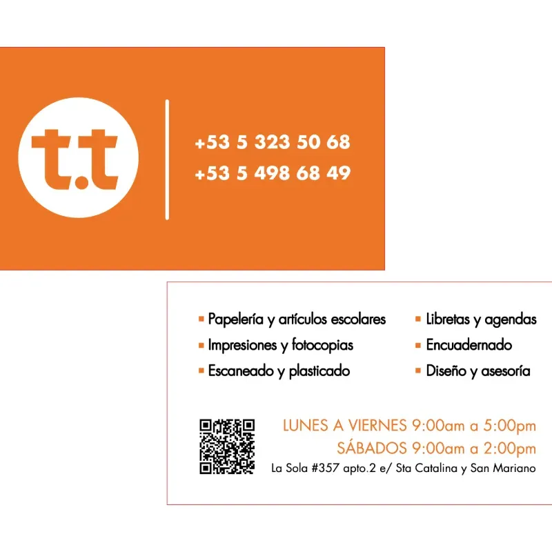 Pack 50 tarjetas (dos caras)