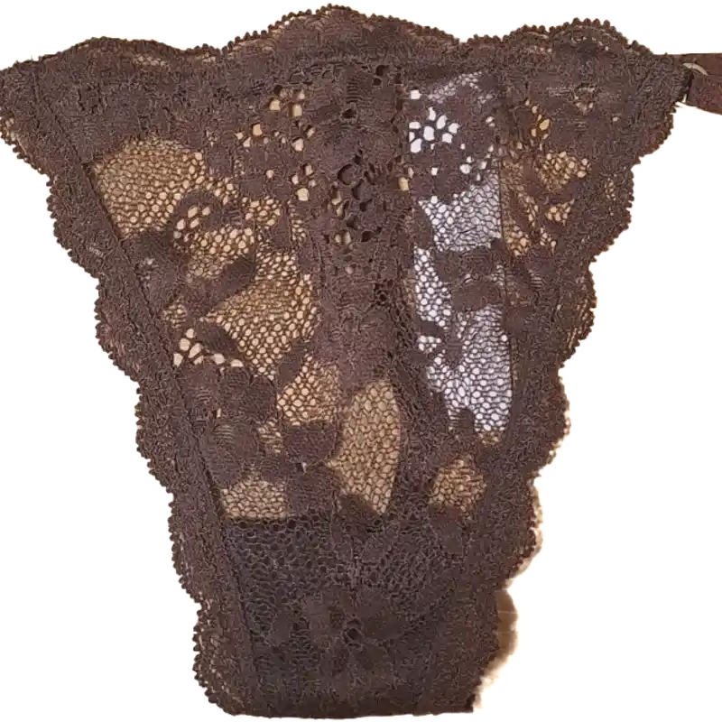 Victoria's Secret tanga de encaje carmelita
