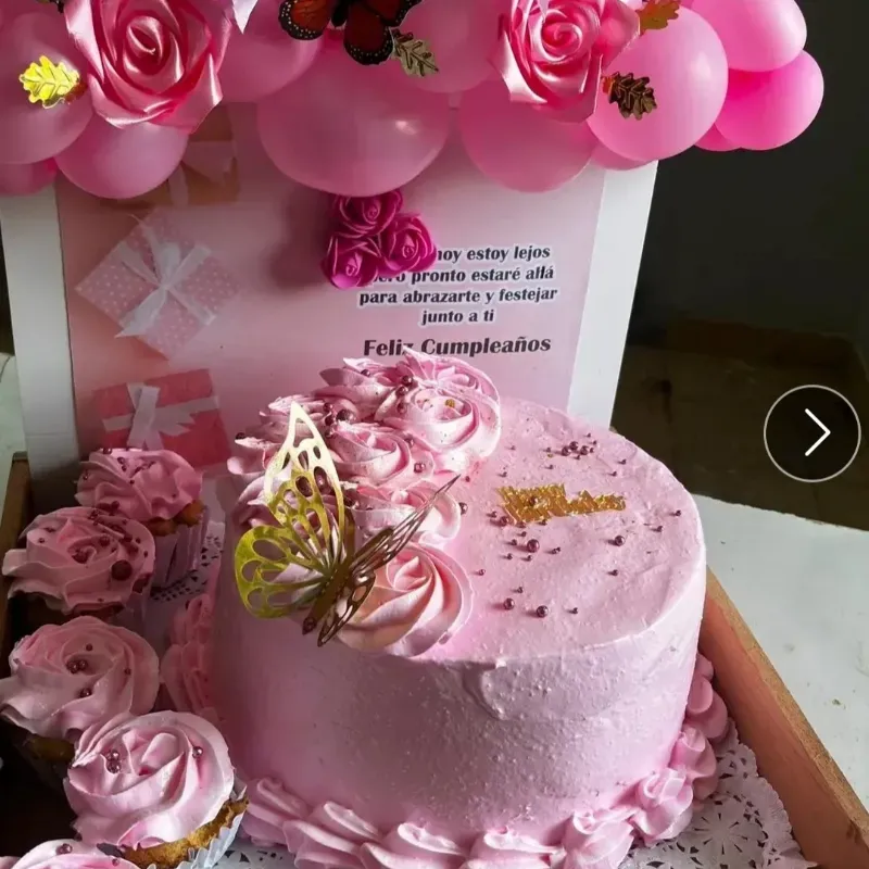 Caja sorpresa con cake