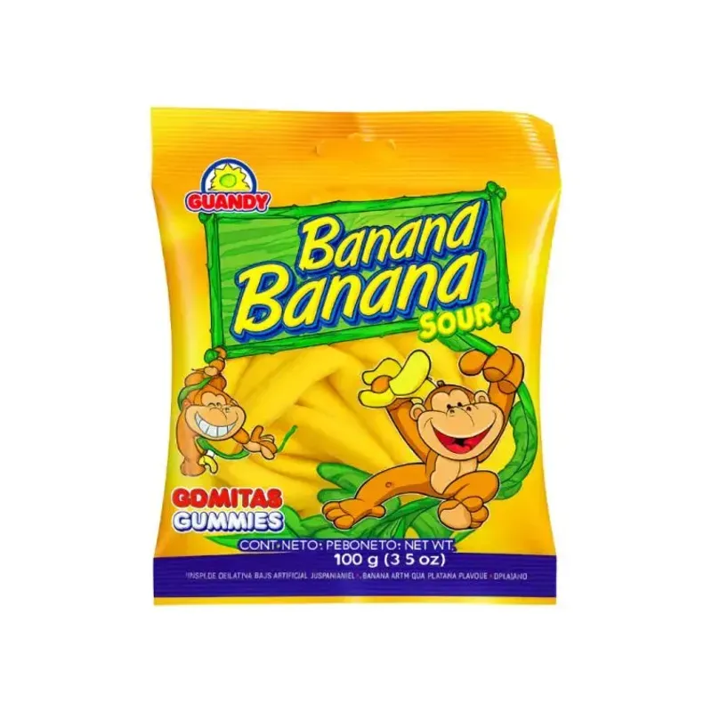 5207003 - Gomitas Banana Guandy 100 g (Cajas de 20 unidades) - U/M: U