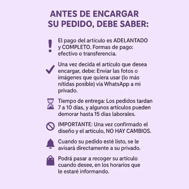 Información sobre los artículos y pagos de los mismo