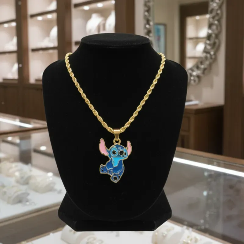 Cadena torcida con dije de STITCH