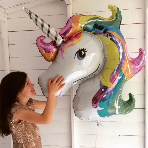 Globo temático Cabeza Unicornio 1 metro