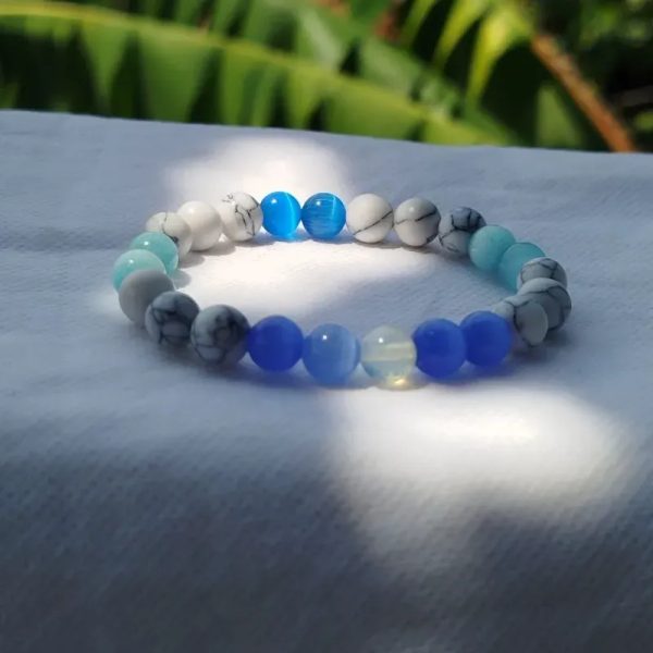 Pulsera Ojo de gato y Howlita