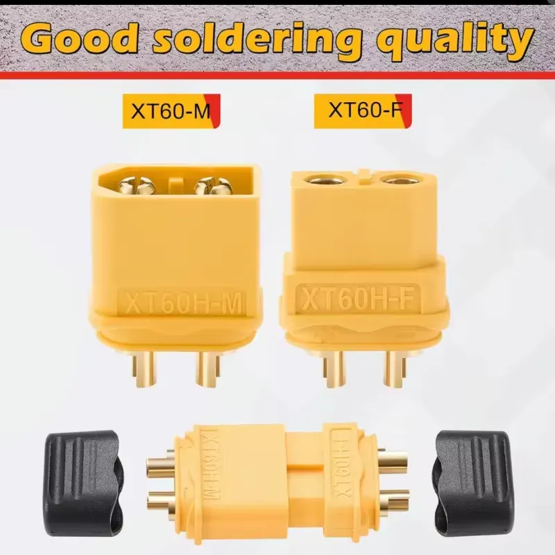 ️​Conectores XT60H (Par Macho y Hembra) con Cubierta Protectora