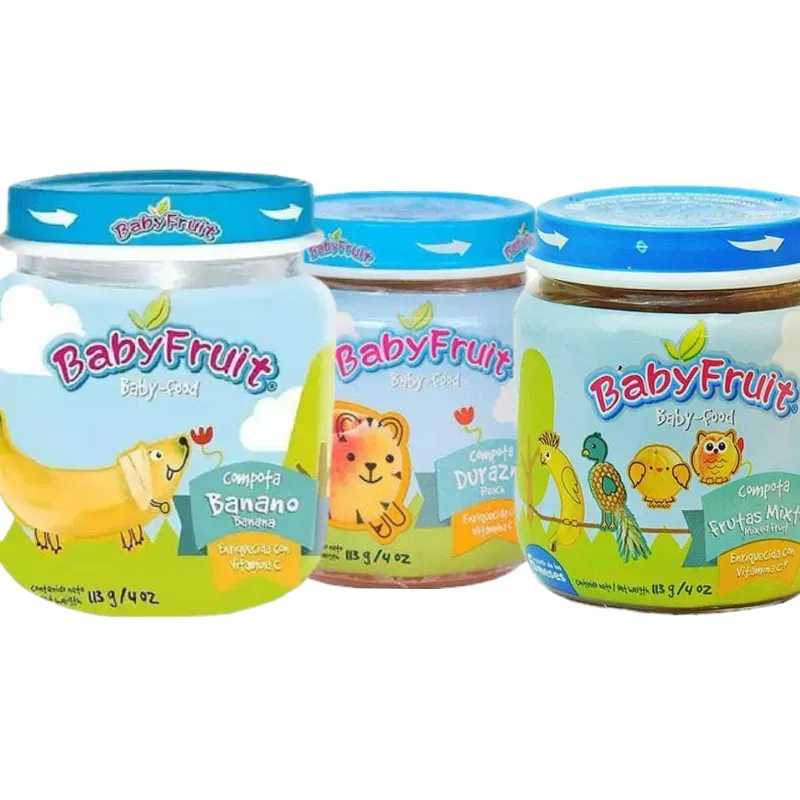 Comportas BabyFruits 113g sabores melocotón platano y futas mixtas