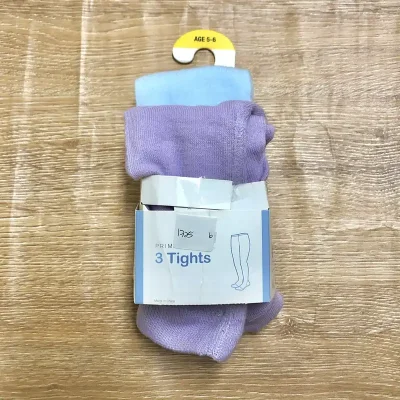 Medias pantys color violeta y azul