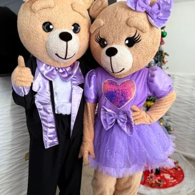 Ositos amor en morado