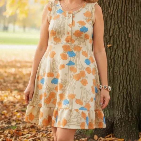 Vestido de botones y vuelo