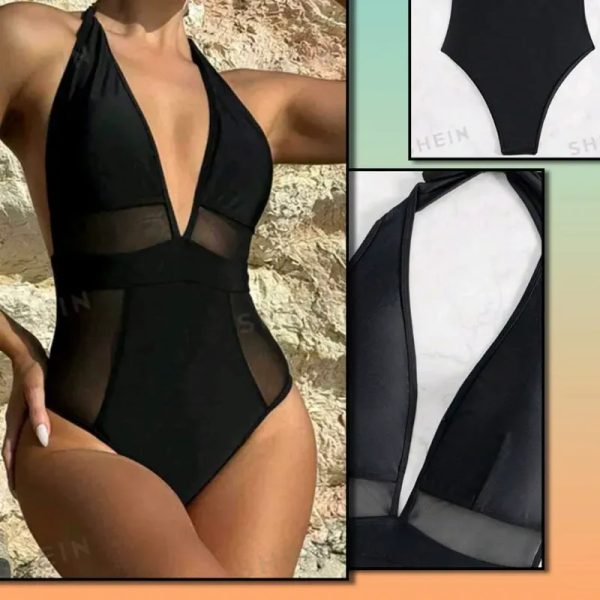 Trusa negra con transparencias