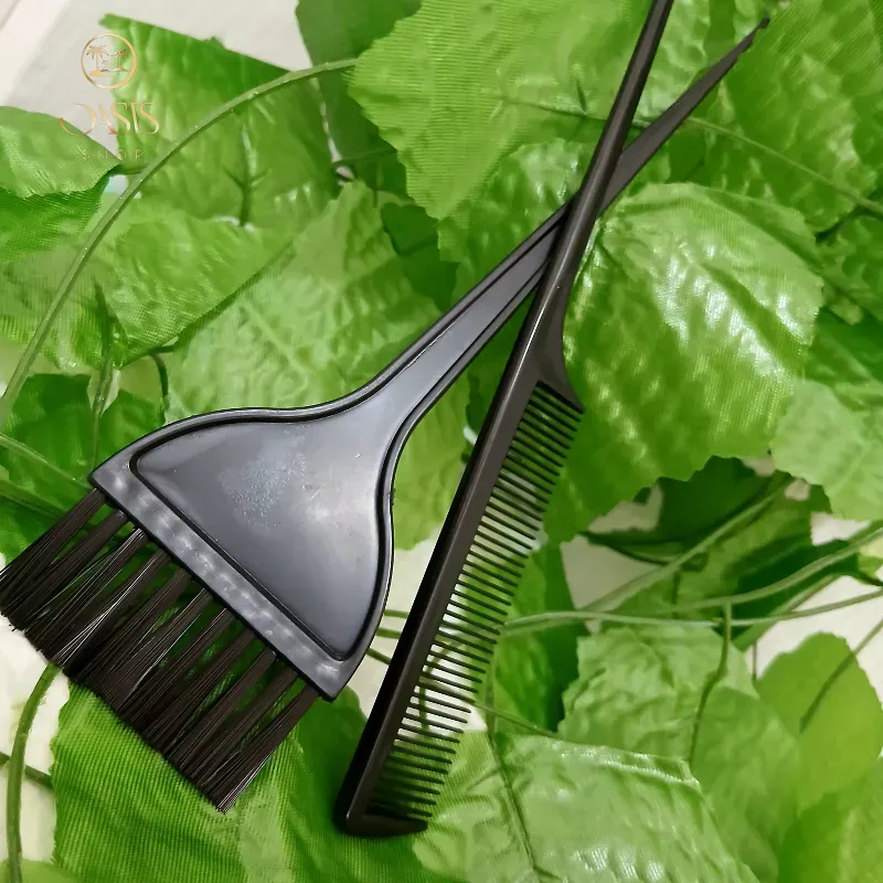 Set 2 brocha y peine de peluquería