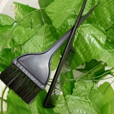 Set 2 brocha y peine de peluquería