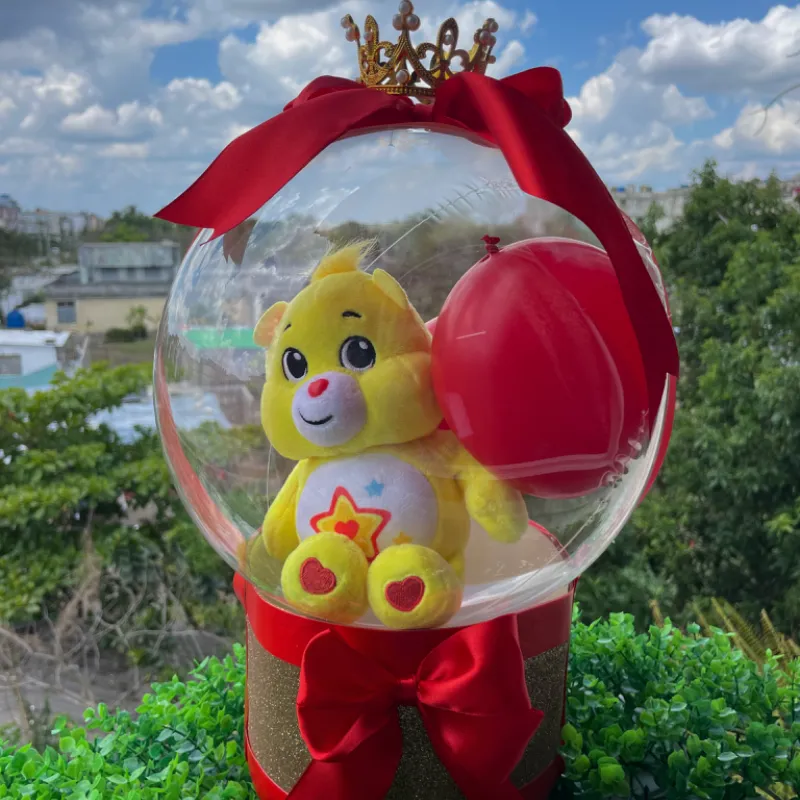 Caja con globo burbuja