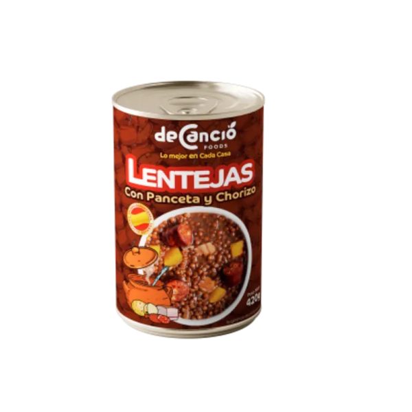 Lentejas con panceta y chorizo