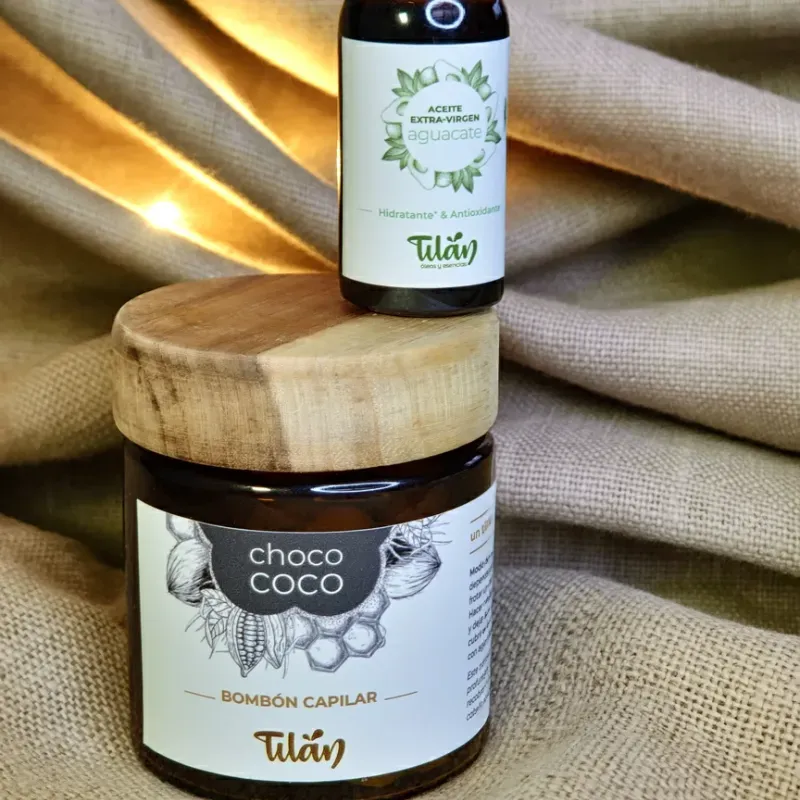 Acero y seda__ (Bombones Capilares + Aceite Virgen de Aguacate)