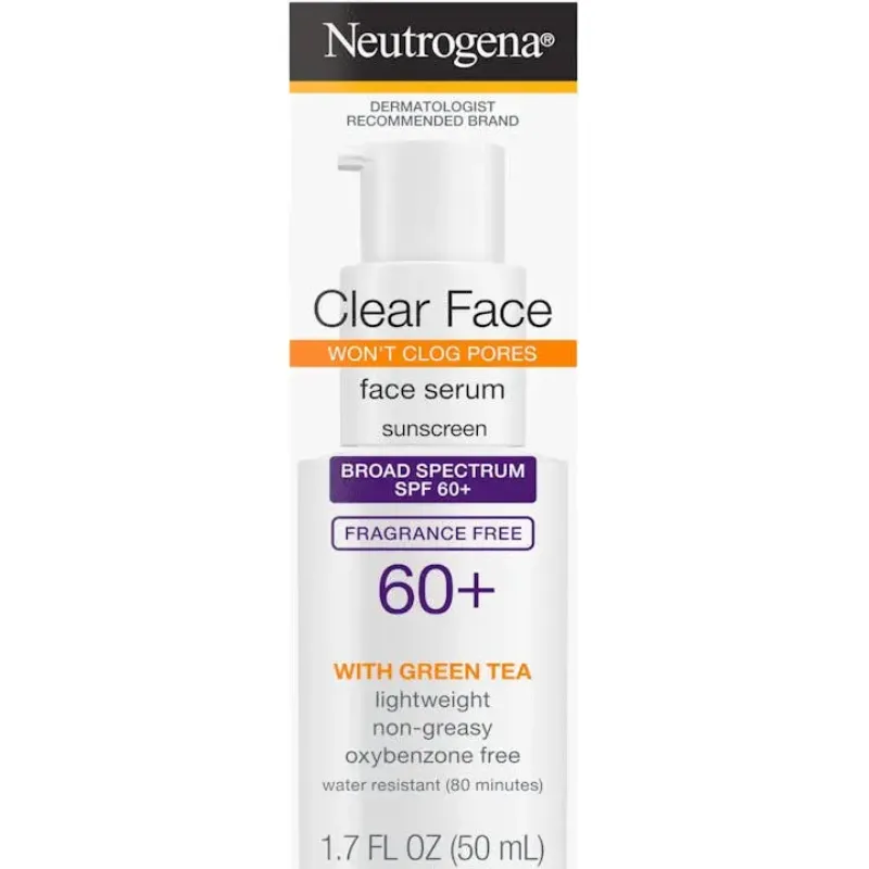 Clear Face Serum Sunscreen With Green Tea SPF 60+