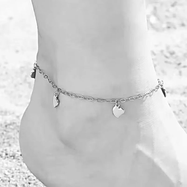 Tobillera corazones