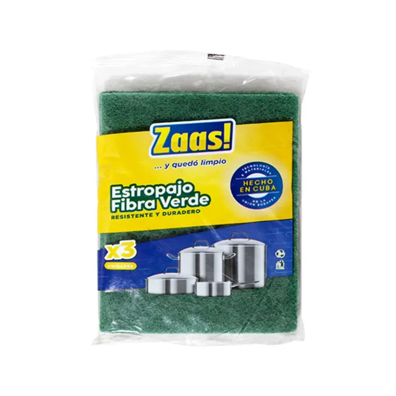 Estropajo Fibra Verde Zass 3u