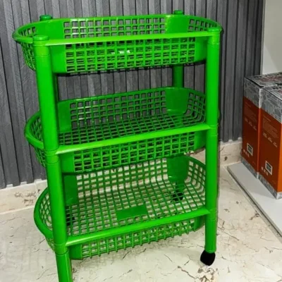 Organizador plástico de 3 niveles con rueditas