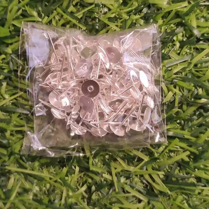 Base de arete plateado