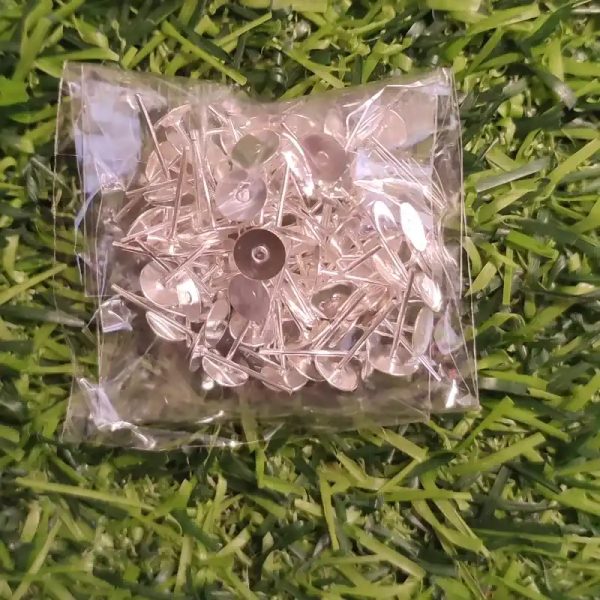 Base de arete plateado