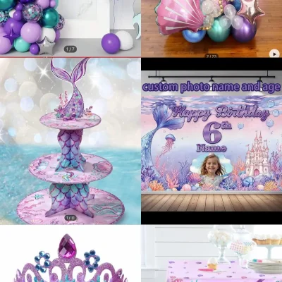 Decoración con temática de sirenita