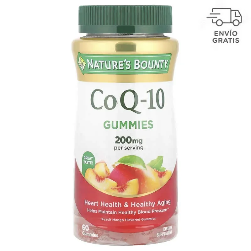 Nature's Bounty, Gomitas con CoQ-10, Melocotón y mango, 60 gomitas (100 mg por gomita)