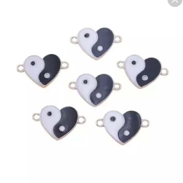 Conectores de corazón ying _yang