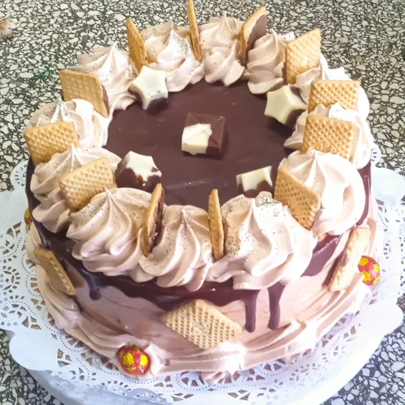 Sencillos con cobertura de chocolate y confituras