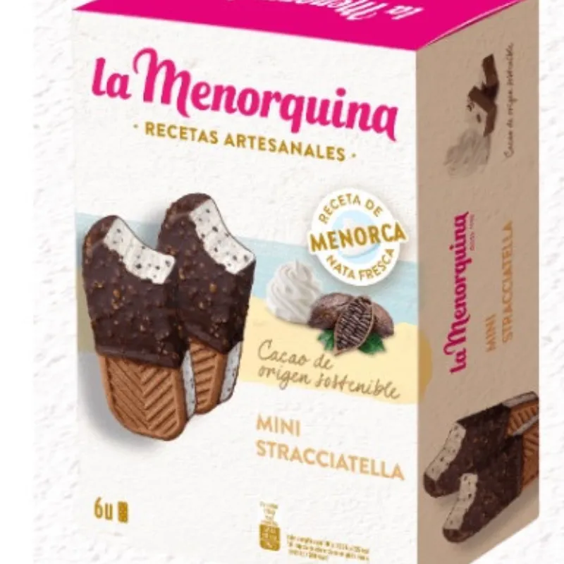 Mini stracciatela sándwich de helado