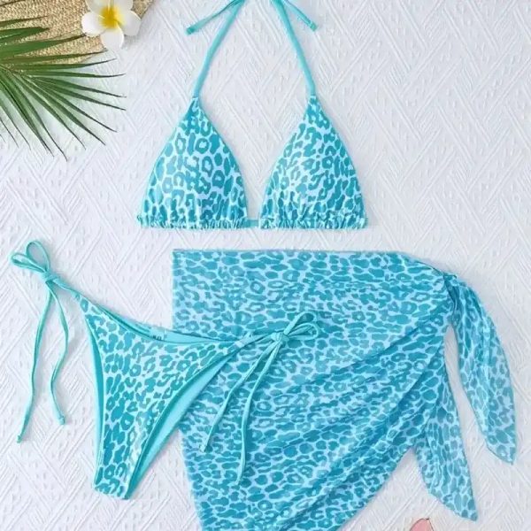  Bikini con pañoleta — Azul