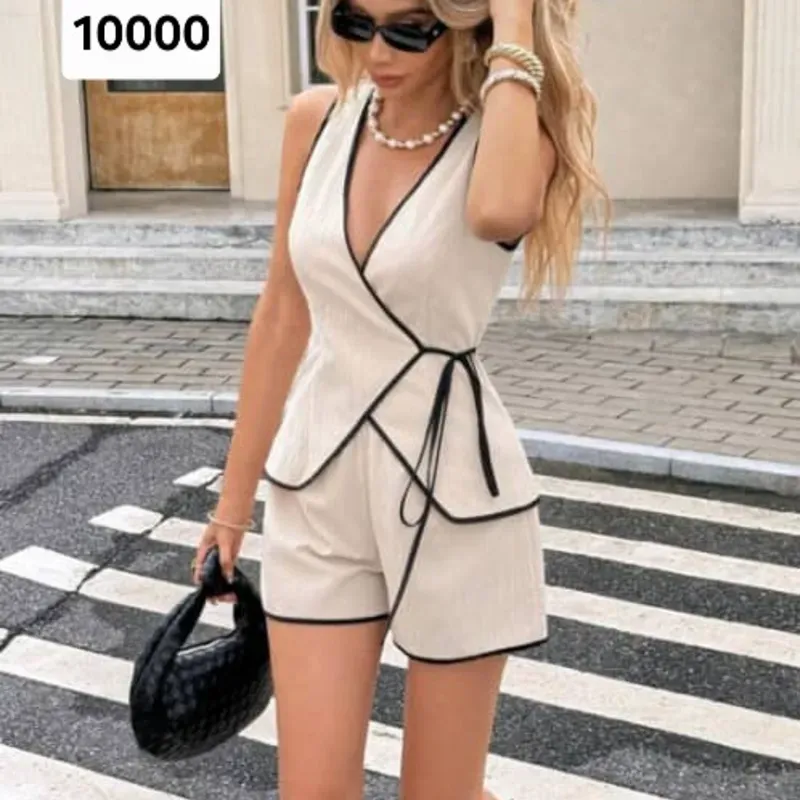 Conjunto de short beige