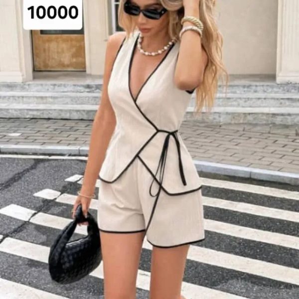 Conjunto de short beige
