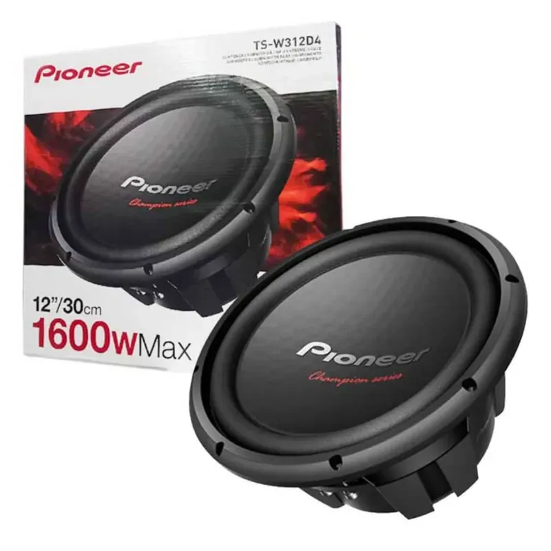 Subwoofer Pioneer 12" 1600w 2 Bobinas TS-W312D4