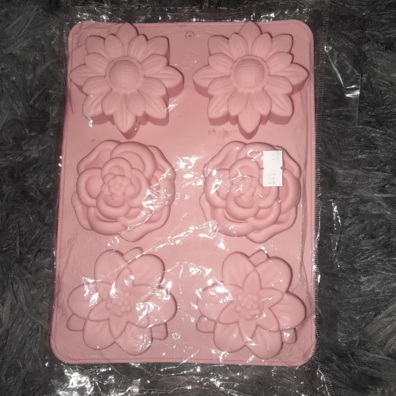 Molde 6 flores grandes